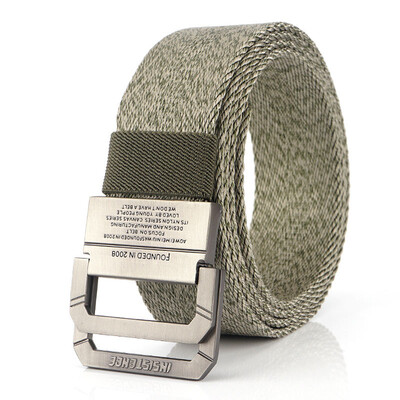 

Unisex Belt Solid Color Quality Nylon Double Ring Buckle Men belt Youth Men&Women Casual Cowboy Pants Wild belts 125cm