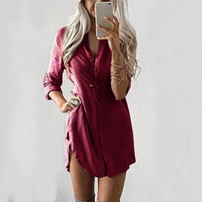 

New Womens Loose Top Casual Shirt Summer Long Blouse Tops Tunic Dress Plus -3XL