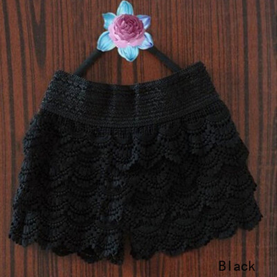 

Girls Shorts Skirt Summer Lace Crochet Elastic Waist Slim Women Short Pants Tops Sexy Skinny Ladies Shorts