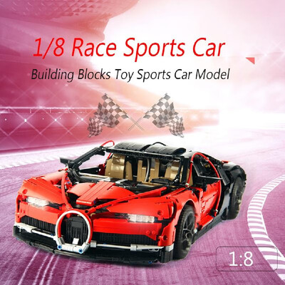 

Bugatti Building Blocks Toy 18 Race Sports Car Building Kit Adult Collectible Sports Car Model 3625pcs