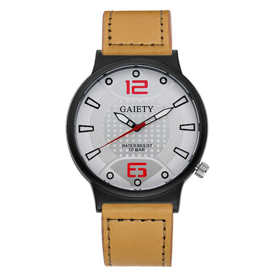

GAIETY Brand Men Casual Military Sports Leather Quartz Business Watch