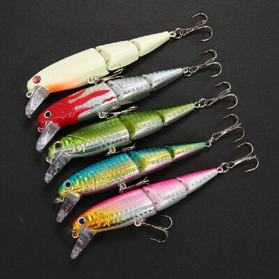 

Lixada 5Pcs 11cm15g Minnow Fishing Lures Lifelike 3D Eyes Crankbait Swimbait Hard Bait Artificial Lures Fishing Tackle Crank Bait