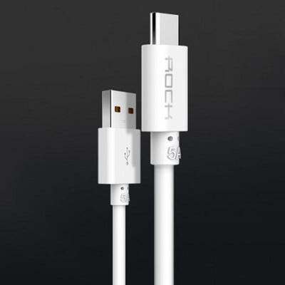 

ROCK Universal 5A USB To Type-C PVC Fast Charging Data Cable For Mobile Phones-1m