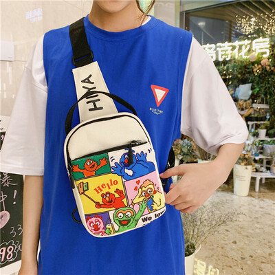 

Ins chest bag girl slanted a hundred new childrens interest bags in summer soft girls cute cartoon satchels