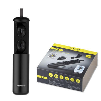 

AWEI T5 TWS Bluetooth 50 Earphone Headphone With Mic True Wireless Earbuds Headset With Charging Case For IPhone Xiaomi