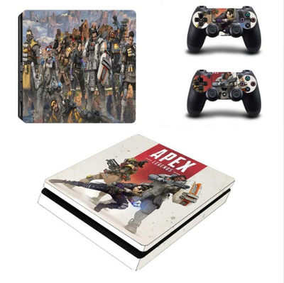 

new Apex Legends vinyl Decal Skin Sticker For Sony Playstation 4 PS4 slim Console 2Pcs Controller Film Stickers