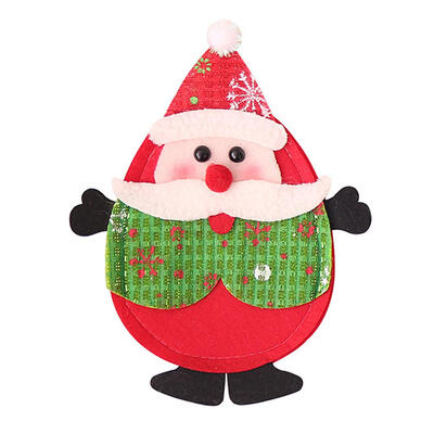 

Cartoon Non-Woven Santa Claus Snowman Elk Fork Knife Bags Christmas Decor