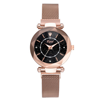 

Luxury Watches Women Mesh Magnet Buckle Quartz Clock Starry Sky Bracelet Dress Wrist Watches Relogio Feminino