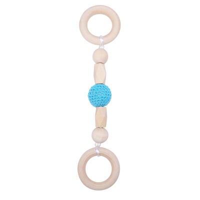 

Baby Care Montessori Toys Baby Teether Wood Ring Chain Teething Training
