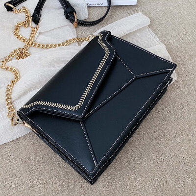 

Hit color woman 2019 new summer fashion 100 lap chain single shoulder bag Korean version of foreign gas slanted small square bag