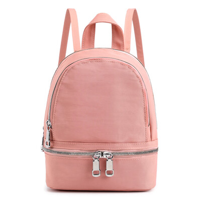 

Mini small backpack womens bag waterproof nylon Oxford cloth solid color shoulder bag multifunctional small canvas