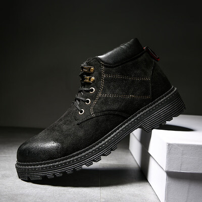 

British trend warm tooling boots mens British mens short boots tooling boots tide