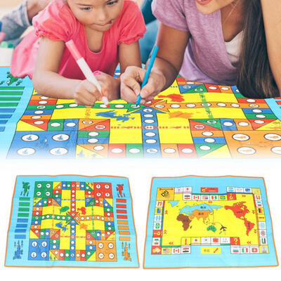 

Greensen Double Sides Large Size Children Flying Chess Carpet Play Crawling Mat Family Game Toy