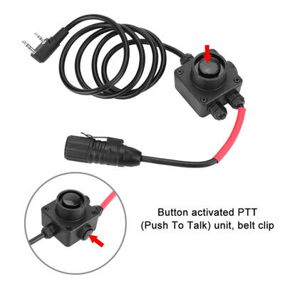 

Greensen COMBAT Series Tactical PTT Z134 PushtoTalk Assembly Push To Talk Earphone Headphone Adapter