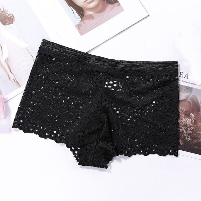 

Sexy Lace Panties Seamless Boyshort Sexy Transparent Lace Panties Mid-Waist Women Underwear