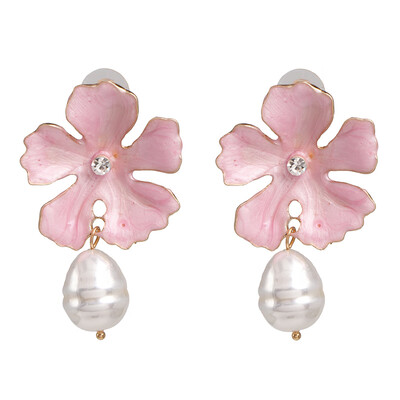 

2019 New arrival ZA Sea Ocean Conch For Women Summer Gifts Wedding Party Jewelry Pearl Shell Dangle Earrings Brincos