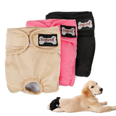 

3Pcs Dog Diapers Female Dog Short Washable Menstruation Underwear Briefs Dog Physiological Sanitary Pants