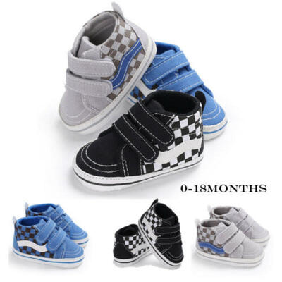 

Cute Toddler Kids Canvas Sneakers Baby Boy Girl Soft Sole Crib Shoes 0-18Months