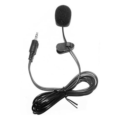 

External Clip-on Lapel Lavalier Microphone 35mm Jack for Phone Handsfree Wired Condenser Mic for Teaching Speeching Black