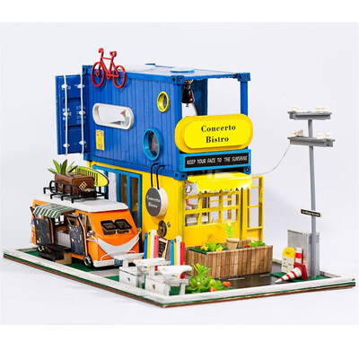 

Gotoamei Hello Summer DIY Miniature Dollhouse Kit Time Apartment DIY Dollhouse Kit