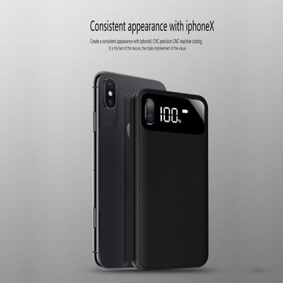 

K8 Large Capacity Quick Charge Dual USB Power Bank External Battery Pack With LED Display For Mobile Phones