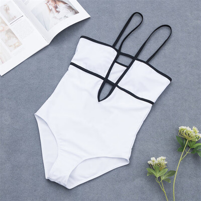 

Roseonmyhand Fashion Women Line Print One-Piece Bikini Swimwear Bathing Swimsuit Beachwear