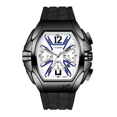 

TEVISE T829B Man Automatic Watch Weekly Monthly Dial Calendar Display Silicon Watchband Male Mechanical Wristwatch
