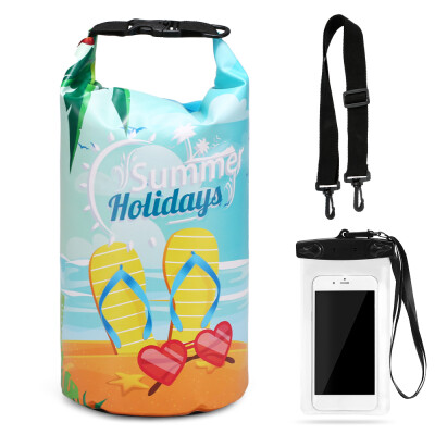 

10L Waterproof Dry Bag with Phone Case Bag Roll Top Dry Sack For Kayaking Boating Fishing Surfing Swimming Rafting