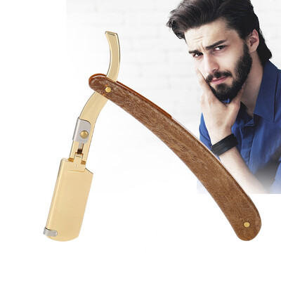 

Greensen Professional Folding Straight Razor Stainless Steel Beard Shaver Hair Removal Tool Coffee