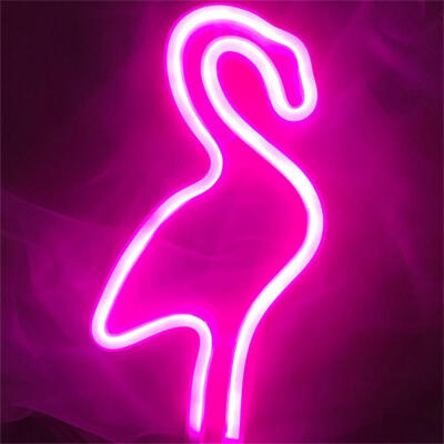 

Flamingo Neon Lights Modeling Lights Led Wall Room Decorative Lights Holiday LED Night Lights AA Batteries Powered