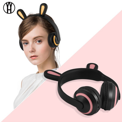 

WH ZW-19 Bluetooth Stereo Cat Ear Headphones Flashing Glowing 7 Colors LED Light Gaming Headset For PC Laptop Computer Phone