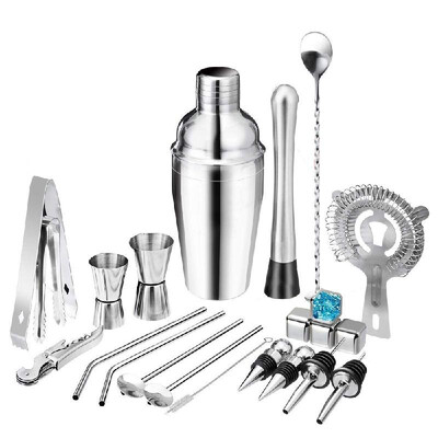 

22pcs Bar Cocktail Set Boston Shaker Drink Making Kit Stainless Mixer Making Gift
