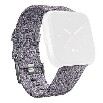 

Canvas Bracelet Watch Band Wrist Strap wBuckle Connector for Fitbit Versa