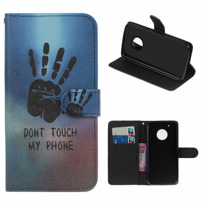 

MOONCASE MOTO X 2017 painted pattern leather case - black palm