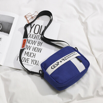 

Summer small bag female new 2019 net red cloth bag chic Japanese students shoulder canvas slung ins small bag