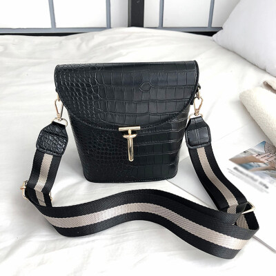 

Tailored Fashion Lady Crocodile Pattern Embossed Bucket Bag Shoulder Bag Messenger Bag