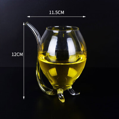 

New 300ml Vampire Red Wine Juice Glass Cup Mug With Built in Drinking Tube Straw High Quality