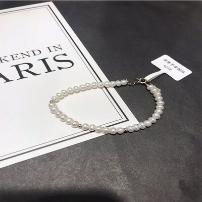 

Qingtian zhenzhu small fresh baby pearl bracelet freshwater pearl S925 silver pearl white silver 16328