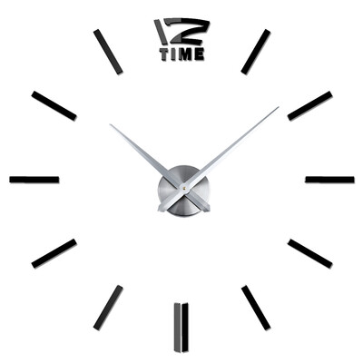 

Large DIY Wall Clock 3D Mirror Effect Stickers Home Decor