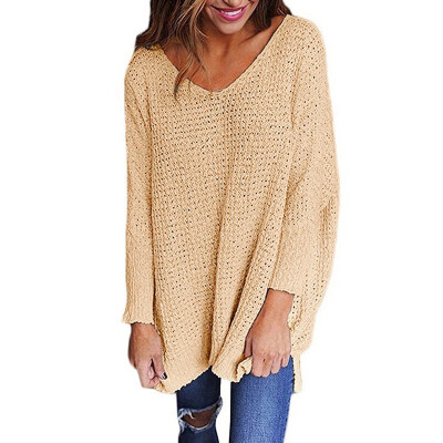 

V-neck bat long-sleeved hooded warm bottoming shirt casual knit sweater womens