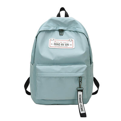 

Fashion Casual Solid Color Backpack All-match Large Capacity Schoolbag For Students