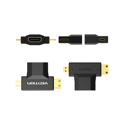 

VENTION MiniMicro HD to HD Adapter 2 IN 1 HD Converter for Tablet TV Displayer&Projector Black