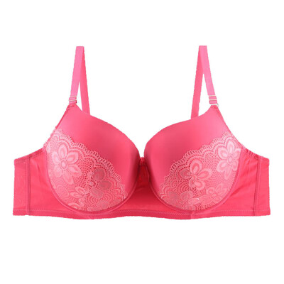 

Toponeto New Women Large Fat MM Sexy Lace Underwear Gathered Breathable Adjustable Bra