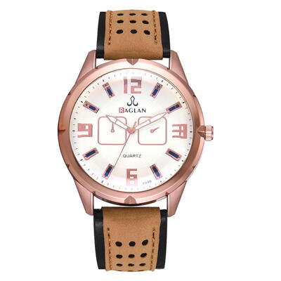 

Men Fashion Leisure Watches Male PU Leather Quartz Business Analog Watch