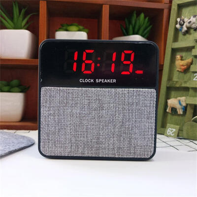 

T1 Fabric Wireless Portable Bluetooth Speaker W Alarm Clock Radio MP3 Player USB Speaker For Phone Computer
