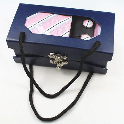 

Manufacturers custom new tie four-piece high-grade polyester silk yarn-dyed jacquard tie portable suit tie