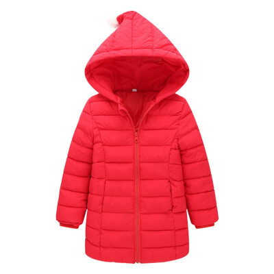 

2018 spring New Warm Girls Thin Down Cotton Jackets & Coats Baby Kids autumn winter Down Jacket Children 1-8Y Outwear Clothes