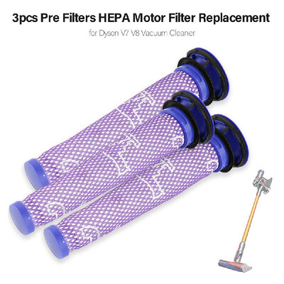 

4pcs Pre Filters HEPA Motor Filter Brush Replacement for Dyson V7 V8 Vacuum Cleaner