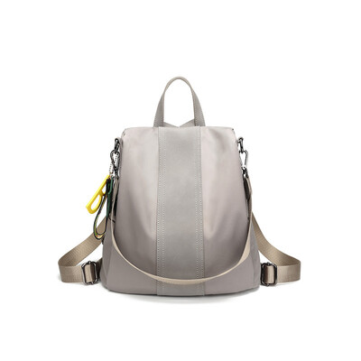 

Backpack female 2018 new Korean version of the tide Oxford cloth canvas with leather wild anti-theft student bag travel bag