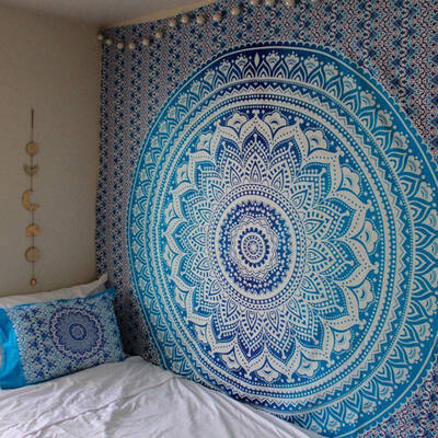 

Kozart Gradient Mandala Digital Printed Wall Polyester Tapestry Home Living Room Decoration Outdoor Picnic